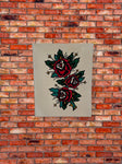 American Traditional Roses on Canvas