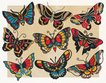 American Traditional Butterflies - Art Print